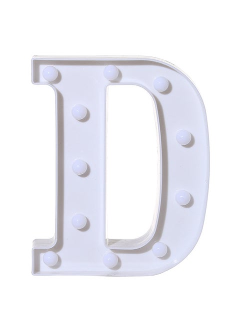 مصابيح LED من البلاستيك على شكل حرف "D" للتعليق أو التثبيت على الأرض أبيض 22X18X4.5سم