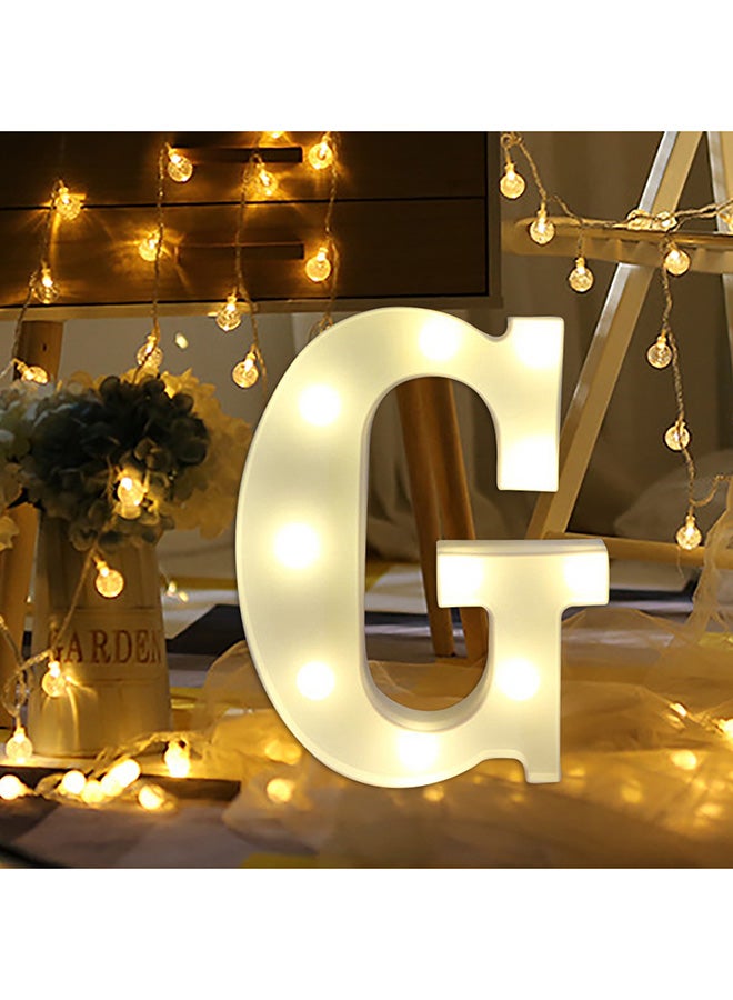 فوبيري ضوء LED بتصميم حرف G الأبجدي أبيض 22 x 18سم  - Image 3