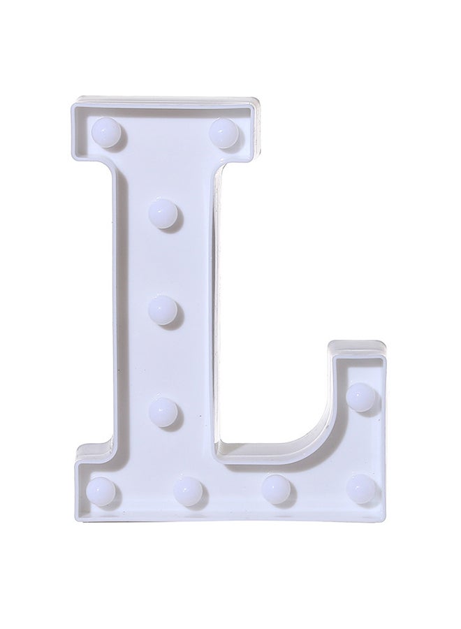 Alphabet LED Letter Lights Light Up Plastic Letters Standing Hanging L White 22X18X4.5cm - v1551082387/N21503800A_1