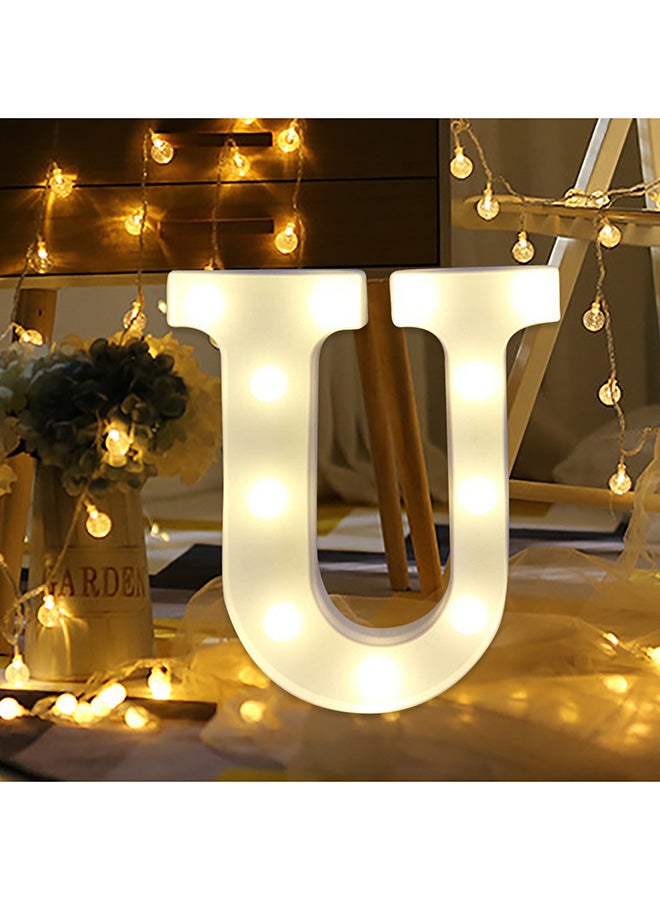 U Alphabet LED Letter Light White 22 x 18cm - v1551082388/N21503810A_3