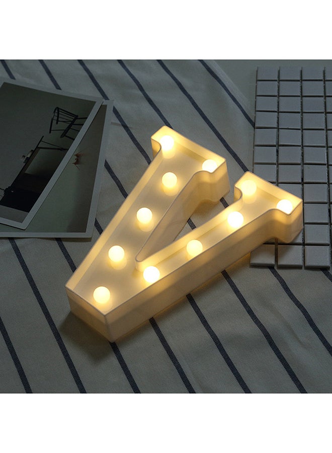 Voberry V Alphabet LED Letter Light White 22 x 18cm - Image 2