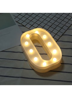 فوبيري ضوء LED بتصميم حرف O أبيض 22X18X4.5سم  - Image 2