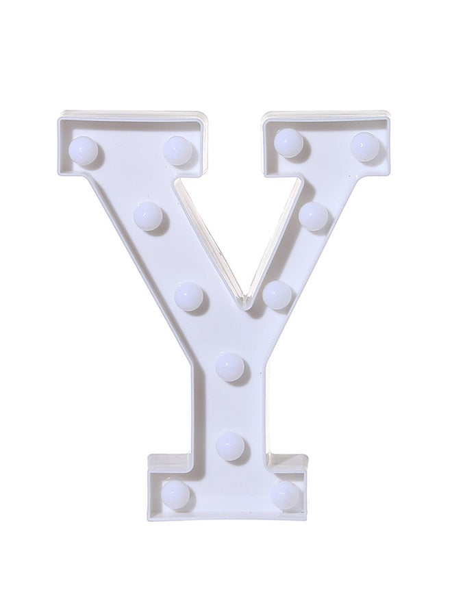 Y Alphabet LED Alphabet LED Letter Lights Light Up White Plastic Letters Standing Hanging Letter Light White 22x18cm - v1551082390/N21503814A_1