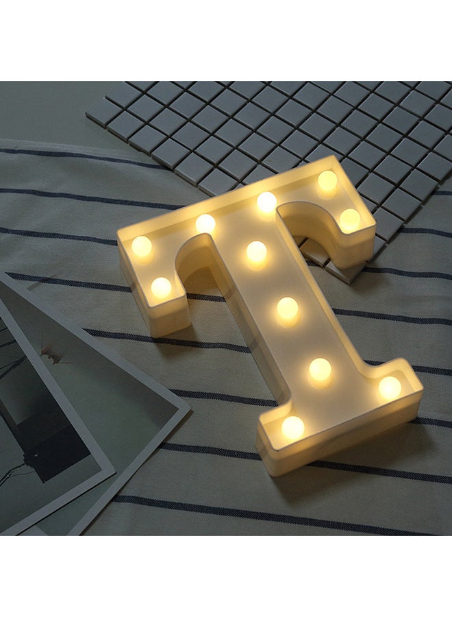 فوبيري مصباح LED بتصميم على شكل حرف T أبيض  - Image 2