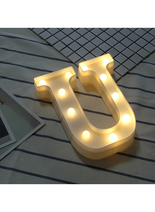 U Alphabet LED Letter Light White 22 x 18cm - v1551082391/N21503810A_2