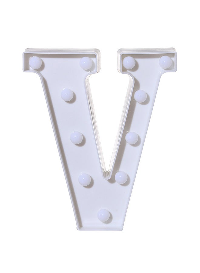 Voberry V Alphabet LED Letter Light White 22 x 18cm - Image 1