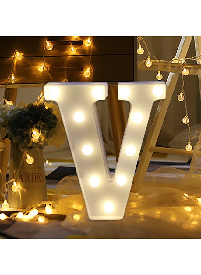 Voberry V Alphabet LED Letter Light White 22 x 18cm - Image 3