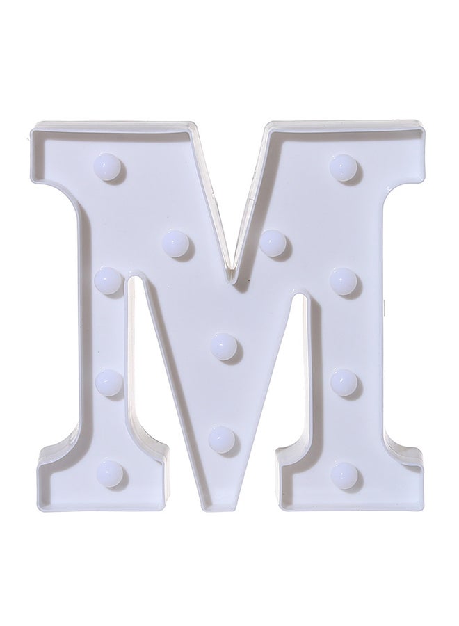 M Letter Battery Powered Free Standing Hanging Eye-catching LED Light White 22x18x4.5cm - v1551082393/N21503801A_1