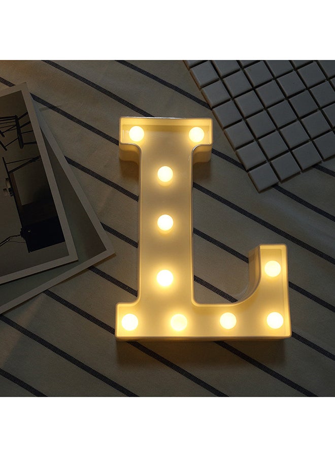 Alphabet LED Letter Lights Light Up Plastic Letters Standing Hanging L White 22X18X4.5cm - v1551082395/N21503800A_2