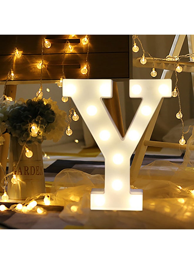 Y Alphabet LED Alphabet LED Letter Lights Light Up White Plastic Letters Standing Hanging Letter Light White 22x18cm - v1551082395/N21503814A_2