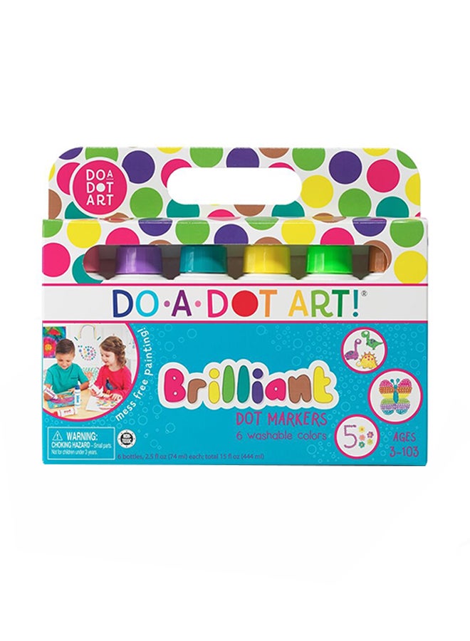 Do.A.Dot Art! 6-Piece Doadot Marker Brilliant Washable Multicolour  - Image 1