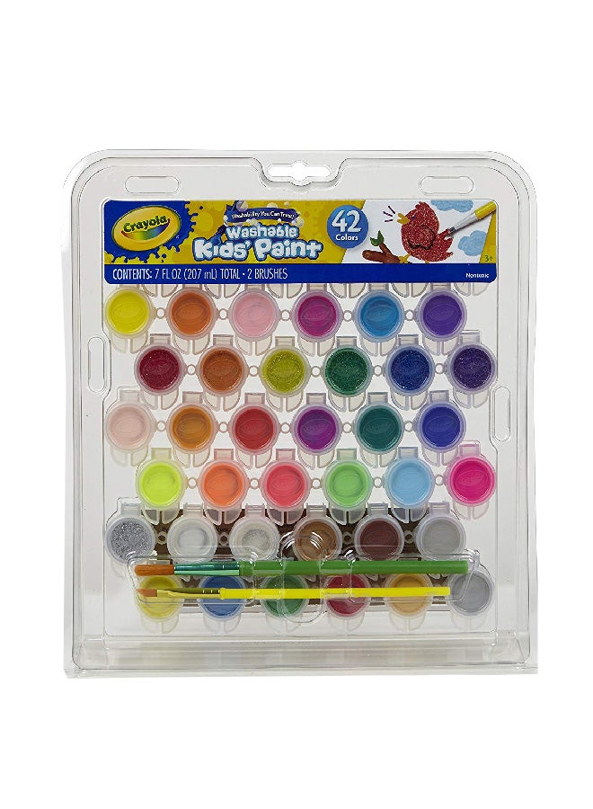 Crayola 40-Piece Kid's Washable Paint Set Multicolour - Image 1