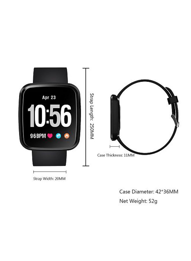 V6 Smart Bracelet Water Resistant Fitness Tracker Black - Image 3