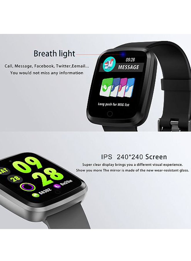V6 Smart Bracelet Water Resistant Fitness Tracker Black - Image 2