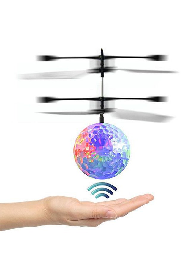 IR Induction Drone Flying Flash LED Lighting Ball Helicopter 17.5 x 11.5cm  - Image 3