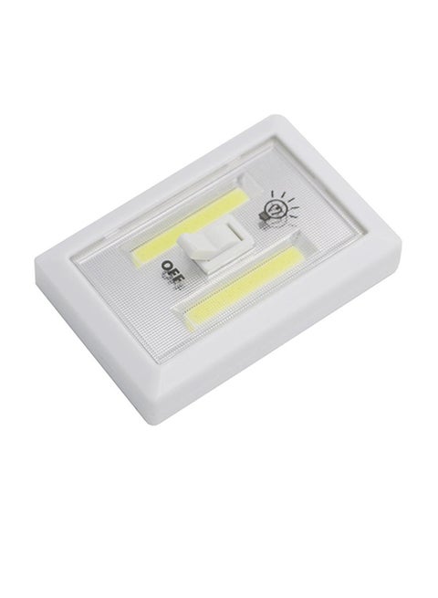 مجموعة مصابيح LED ليلية للحائط بدون أسلاك تعمل ببطارية لاسلكية مزودة بمفتاح للتشغيل ولإغلاق مكونة من 3 قطع أبيض 10 x 8سم