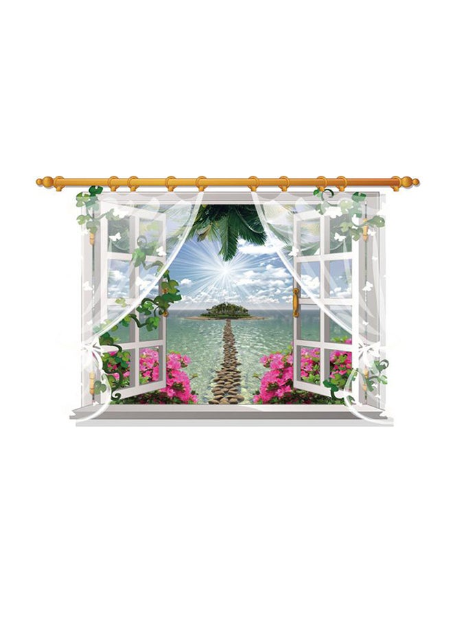 Voberry 3D Window View Removable Wall Sticker Art Vinyl Decal Home Decor Mural Landscape colorful 1*1*1cm - Image 1