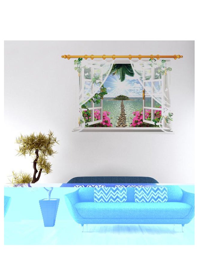Voberry 3D Window View Removable Wall Sticker Art Vinyl Decal Home Decor Mural Landscape colorful 1*1*1cm - Image 2