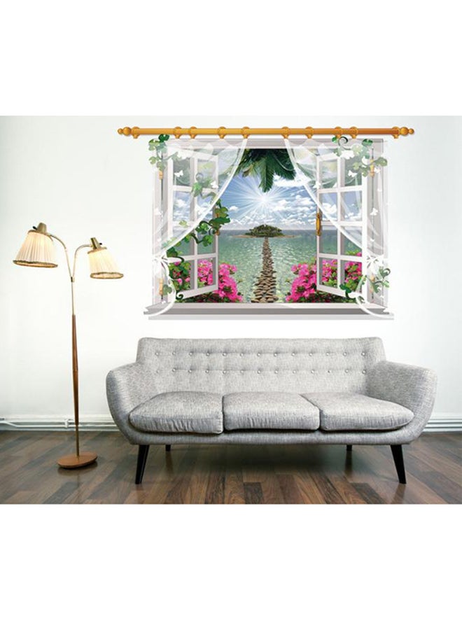 Voberry 3D Window View Removable Wall Sticker Art Vinyl Decal Home Decor Mural Landscape colorful 1*1*1cm - Image 3