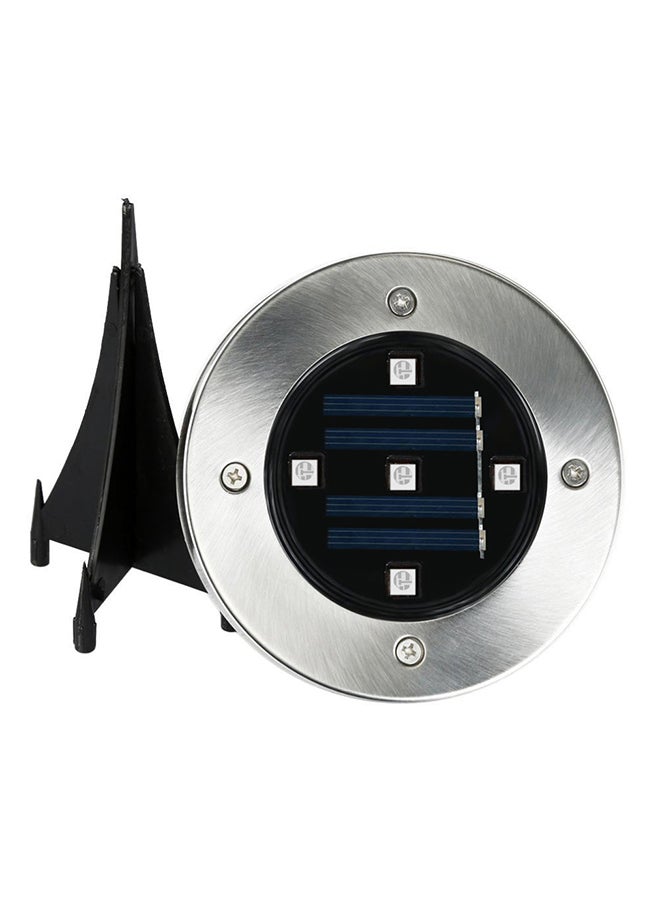 Voberry 4-Piece 5 LED Solar Power Buried Outdoor Light Black - Image 2