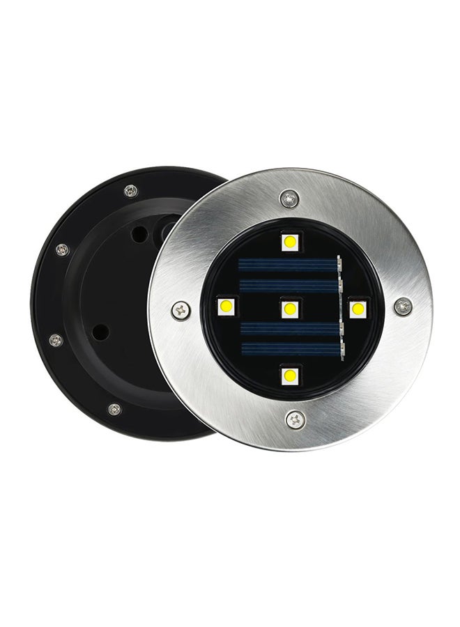 Voberry 4-Piece 5 LED Solar Power Buried Outdoor Light Black - Image 4