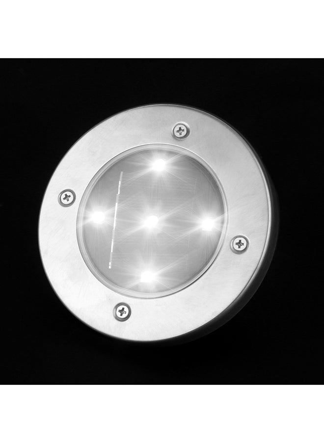 Voberry 4-Piece 5 LED Solar Power Buried Outdoor Light Black - Image 5