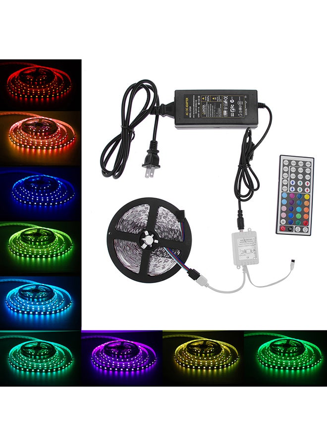 فوبيري طقم شرائط مصابيح LED من 300 مصباح و44 مفتاح Ir ووحدة إمداد بالطاقة بقوة 12 فولت و5 أمبير متعدد الألوان 5متر - Image 4