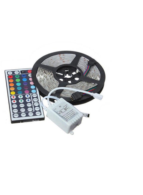 300 LED Flexible Light Strip With 44 Key Ir Remote Controller Black 5meter