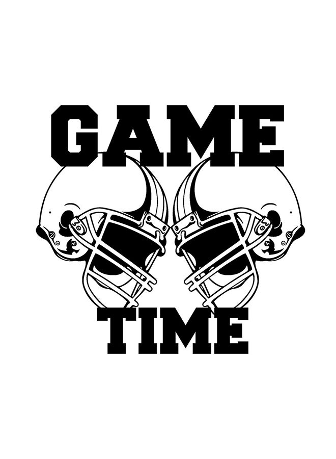 Voberry Helmet Game Time Wall Decoration Sticker Black 62 x 57cm - Image 1