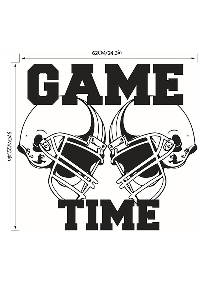 Voberry Helmet Game Time Wall Decoration Sticker Black 62 x 57cm - Image 2