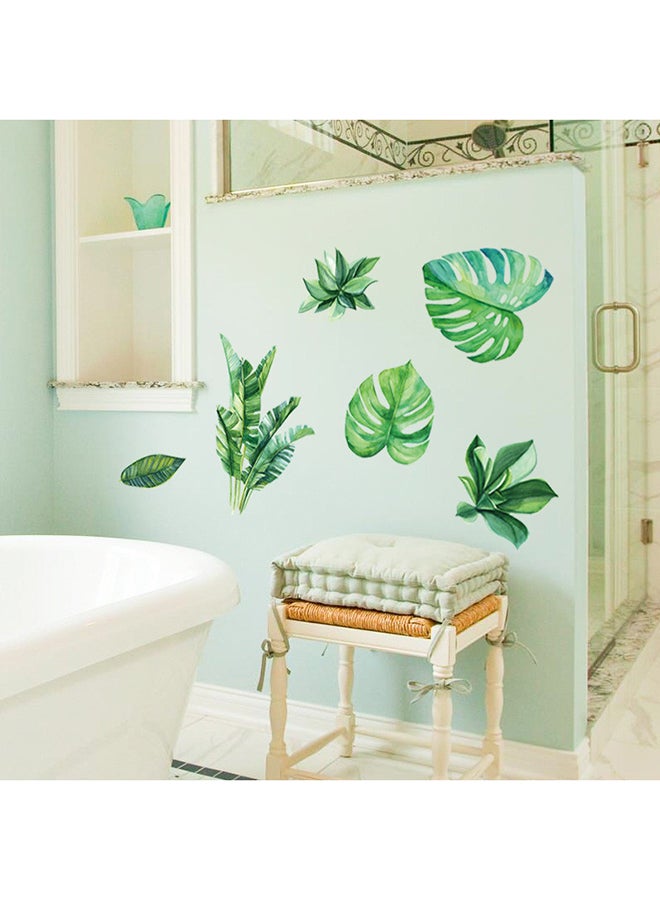 Voberry 7-Piece Banana Leaves Wall Sticker Set Green - Image 4