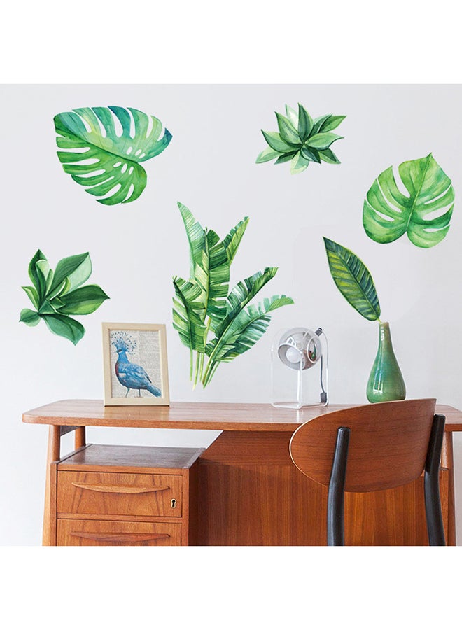 Voberry 7-Piece Banana Leaves Wall Sticker Set Green - Image 5