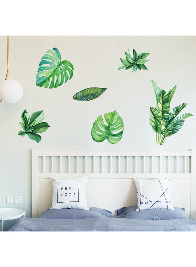 Voberry 7-Piece Banana Leaves Wall Sticker Set Green - Image 3