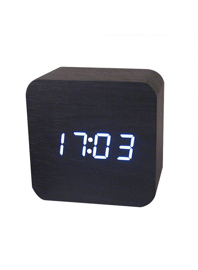 Voberry Square Shaped LED Desk Clock Black