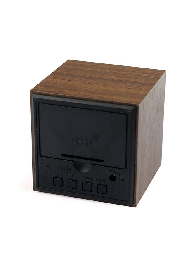 Voberry Voice Control Digital Alarm Brown 6.2 x 6.2cm - Image 3