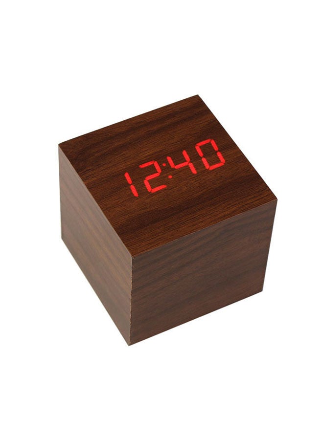 Voberry Voice Control Digital Alarm Brown 6.2 x 6.2cm - Image 4