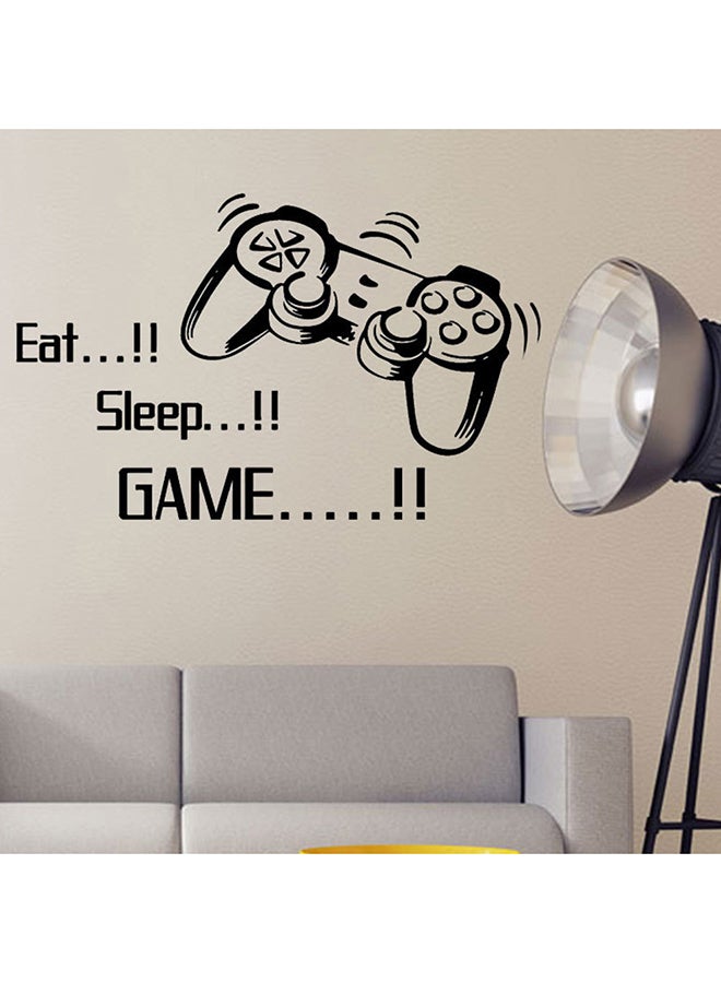 Voberry Eat Sleep Game Wall Sticker Black - Image 3