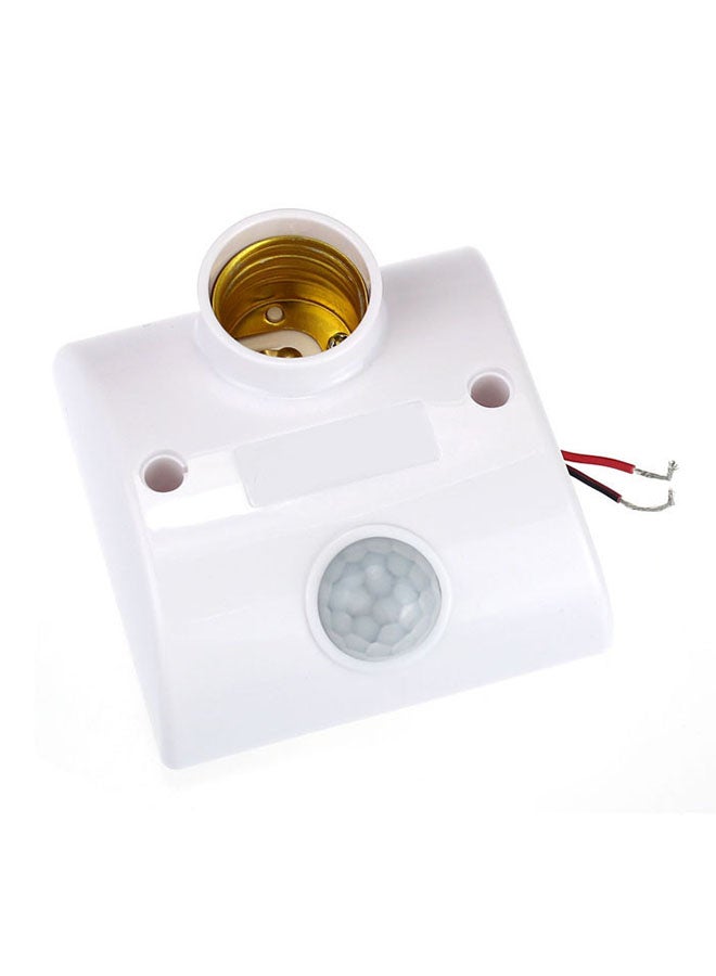 Voberry Infrared Motion PIR Sensor Automatic LED Light Lamp Holder white 8.5 x 8.5 x 4cm - Image 1