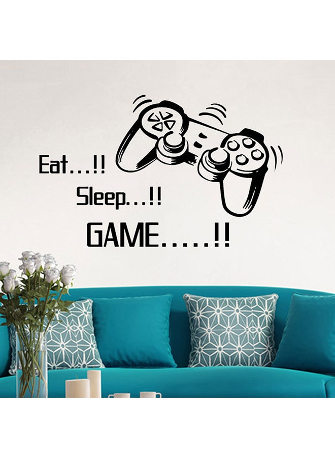 Voberry Eat Sleep Game Wall Sticker Black - Image 2