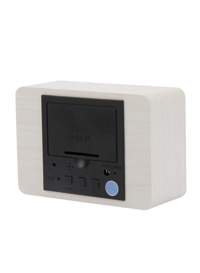 فوبيري منبه بإضاءة LED مزود بتقويم وشاشة لعرض درجة الحرارة كريمي - Image 2