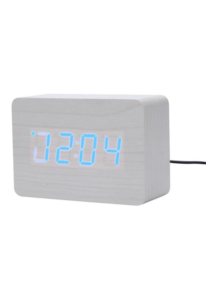 فوبيري منبه بإضاءة LED مزود بتقويم وشاشة لعرض درجة الحرارة كريمي - Image 5