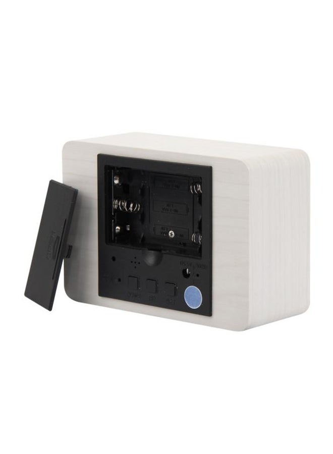 فوبيري منبه بإضاءة LED مزود بتقويم وشاشة لعرض درجة الحرارة كريمي - Image 3