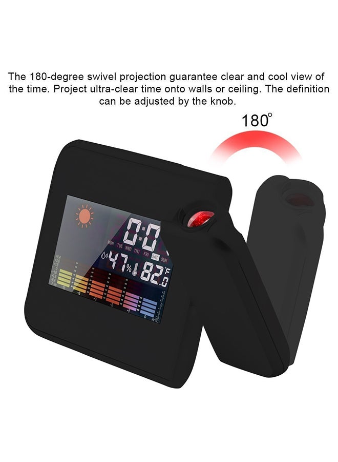 Voberry - LCD Digital Alarm Clock Black/Silver - Image 1