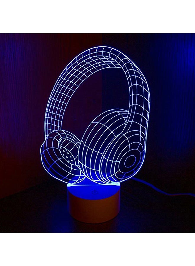 Voberry - 3D LED RGB Optical Illusion Night Lamp White 20 x 10cm - Image 1