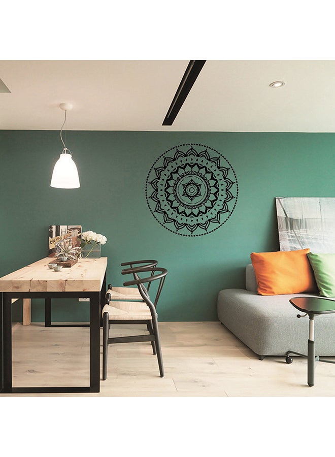 Voberry Mandala Flower Indian Bedroom Wall Sticker Black 57X57X1cm - Image 3