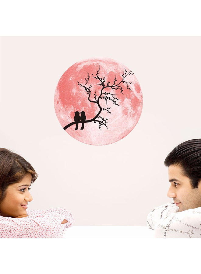 Voberry Love Luminous Moon Removable Wall Sticker Pink 30X5X5cm - Image 3
