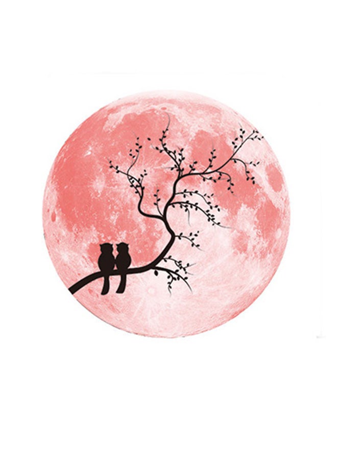 Voberry Love Luminous Moon Removable Wall Sticker Pink 30X5X5cm - Image 1