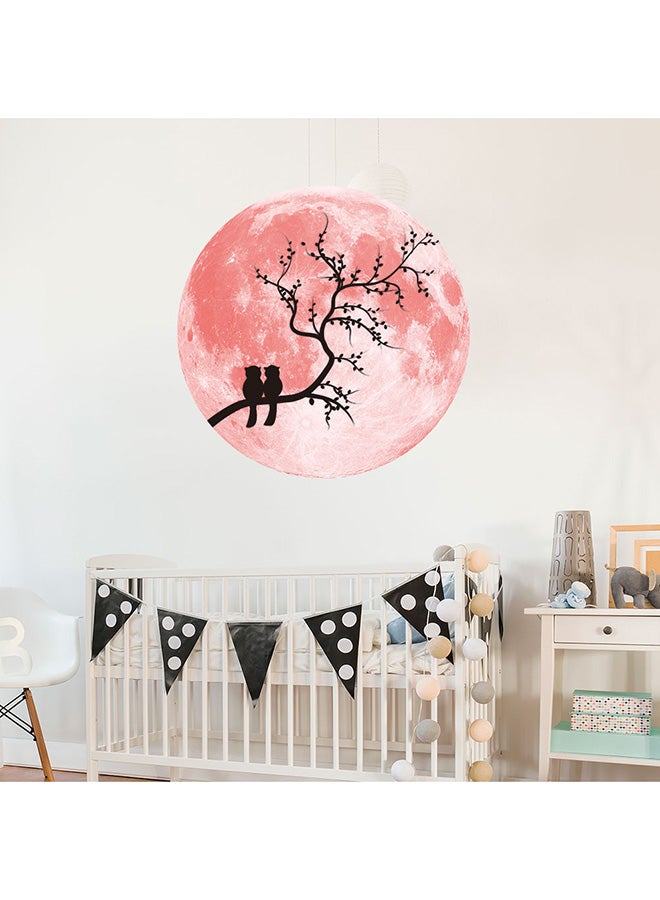 Voberry Love Luminous Moon Removable Wall Sticker Pink 30X5X5cm - Image 4