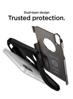 Spigen Tough Armor Protective Cover For Apple iPhone XS Max Gunmetal  - Image 5
