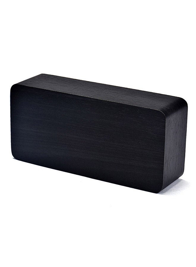 Voberry LED Wood Grain Alarm Clock With Temperature Display Black - Image 2